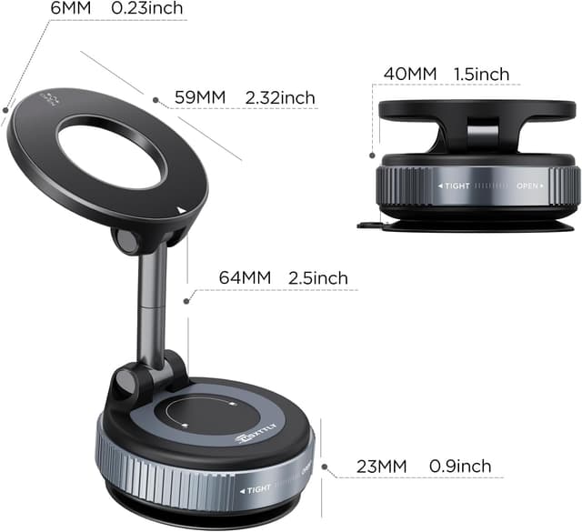 Thumbnail 6 de MSXTTLY Vacuum Magnetic Phone Holder for Car