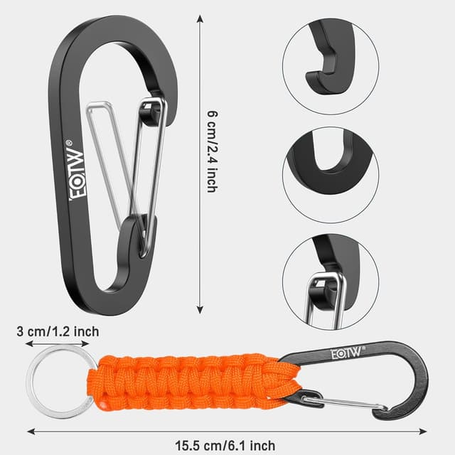 Detalle 2 de EOTW Paracord Schlüsselanhänger Karabiner