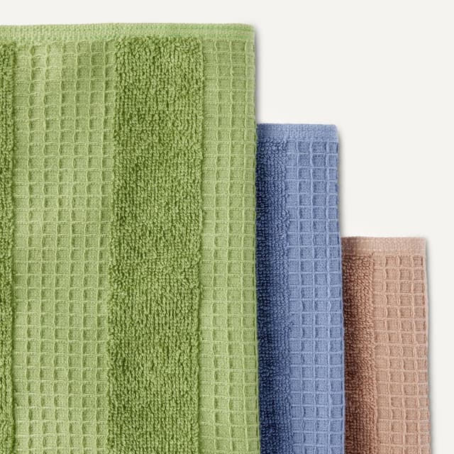 Detalle 2 de Amazon Basics 100% Organic Cotton Waffle Dish Cloths 31 x 31 cm 🧽