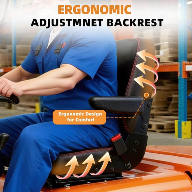 Thumbnail 5 de TICSEA Universal Forklift Seat Fold Down 120°
