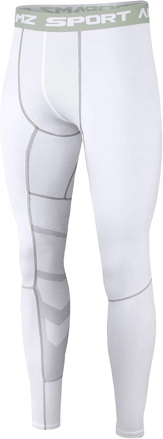 Detalle de AMZSPORT Pantaloni sportivi compressione uomo leggings asciugatura rapida