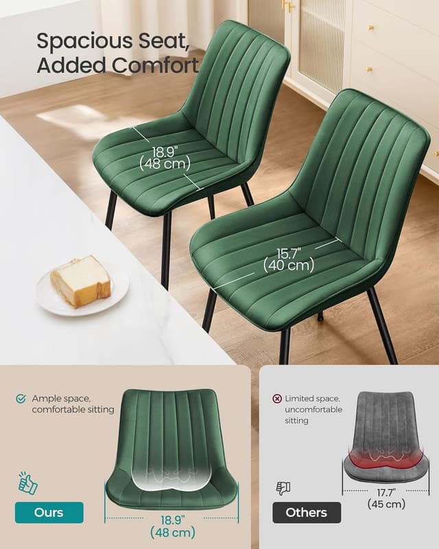 Detalle 2 de Songmics LDC090CZ01 dining chairs set of 2