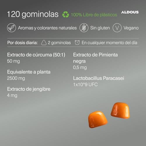 Thumbnail 2 de Aldous Bio Cúrcuma con Jengibre Gominolas 120 g
