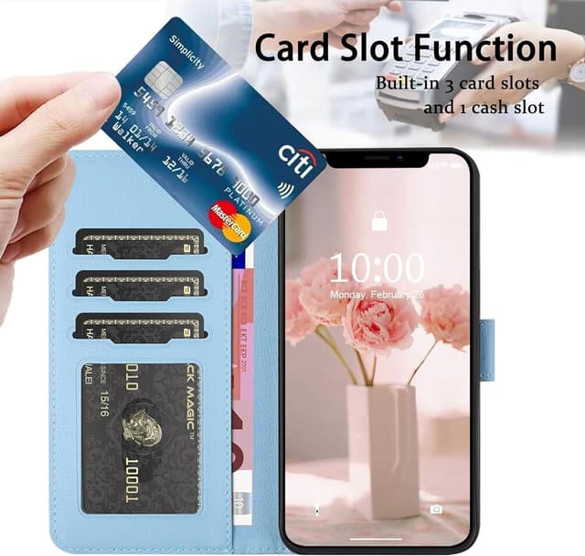 Thumbnail 4 de Generische Geldbörse Hülle Blau für iPhone 13 Pro Max