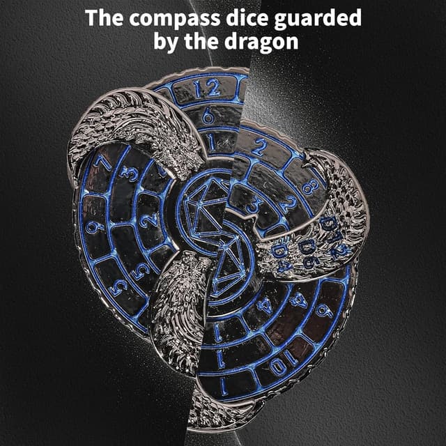 Thumbnail 1 de 7-in-1 DND Dice Spinner Roulette 7-sided metal dice 🎲
