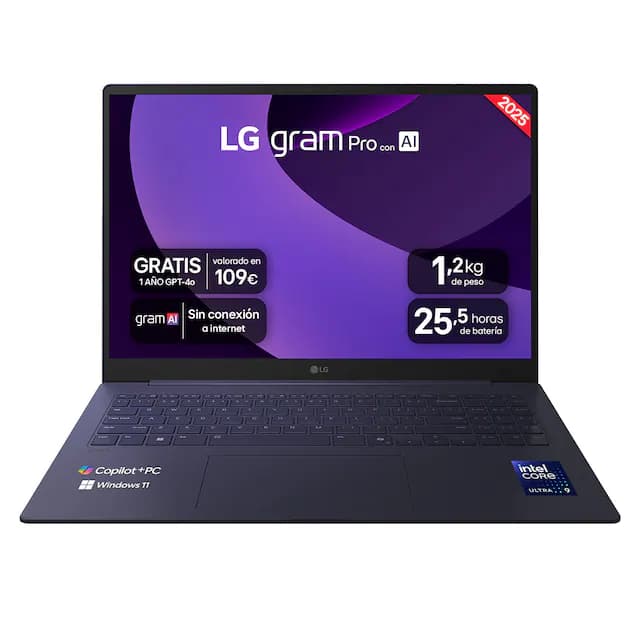 Imagen de LG gram pro 16Z90TS-G, portátil ultraligero con AI en OfertitasTOP