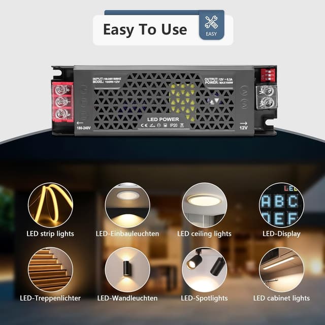 Thumbnail 6 de SUCIKORIO 24V 150W dimmerabile alimentatore LED (AC 220V→DC 24V 6,2A)