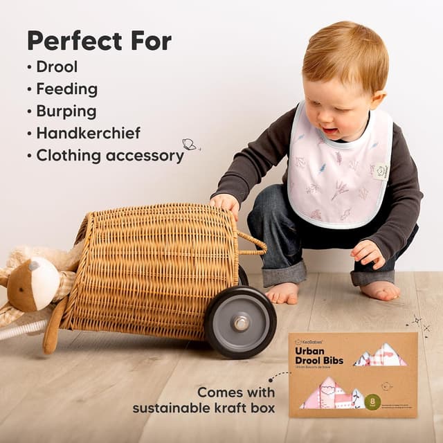 Thumbnail 6 de Sweet Charm 8-Pack Organic Baby Bibs for 0-24 Months