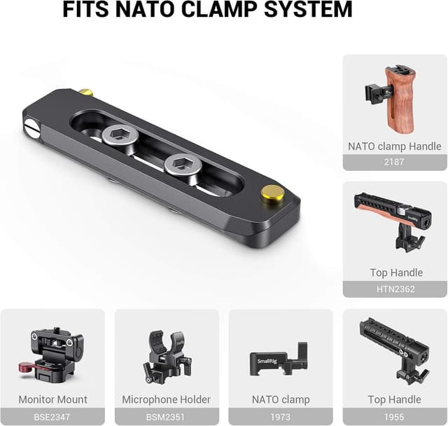 Detalle 2 de SMALLRIG NATO Rail à profil bas 90 mm BUN2484B