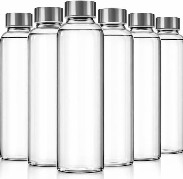 Detalle de Epica Clear Glass Bottles 18oz Reusable 🧃