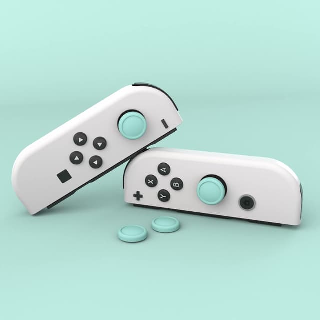Detalle 2 de eXtremeRate PlayVital thumb grip caps for Nintendo Switch (Switch Lite & Switch OLED) – Misty Green