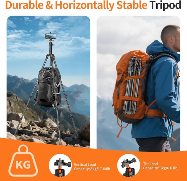 Thumbnail 5 de XXZU 71" Camera Tripod with 360° Ball Head