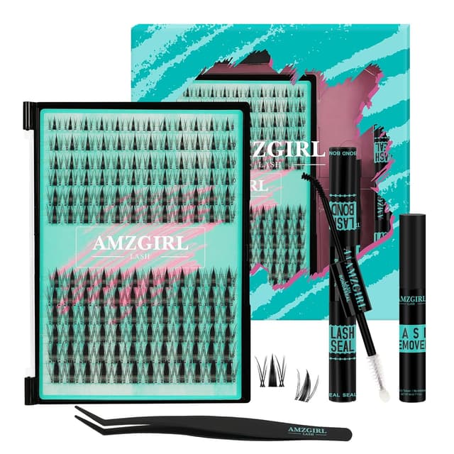 Detalle de Manga Lash Clusters Kit (144PCS) with Invisible Lash Band, Bond & Seal, Remover, and Applicators (8–16mm)