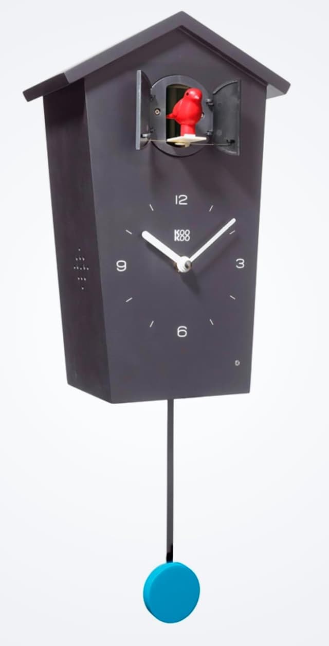 Detalle de KOOKOO Birdhouse Noir, horloge murale coucou
