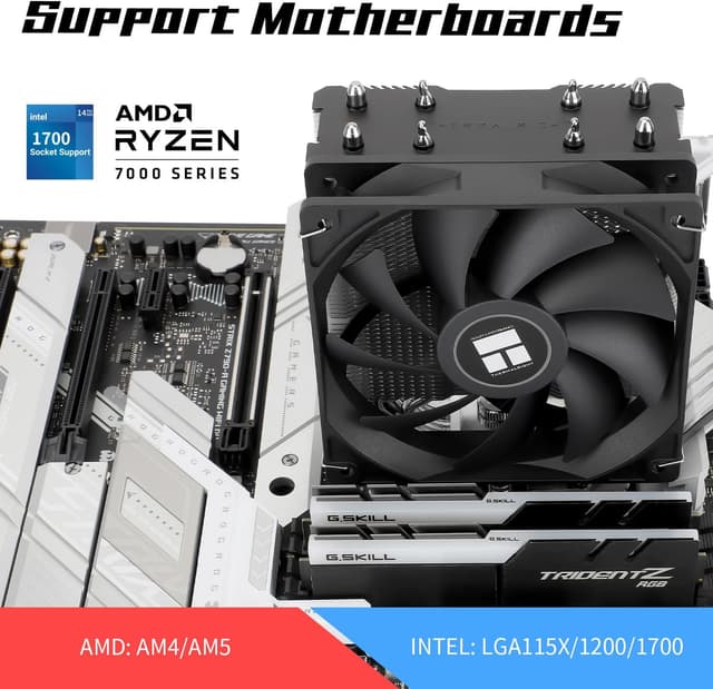 Detalle de Thermalright Assassin X 120 SE CPU cooler 4 heatpipes