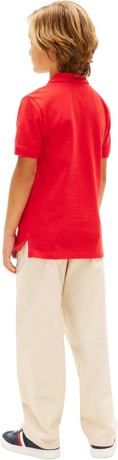 Detalle de Tommy Hilfiger Mini Corp polo a manica corta a blocchi di colore per bambini (KB0KB10383)
