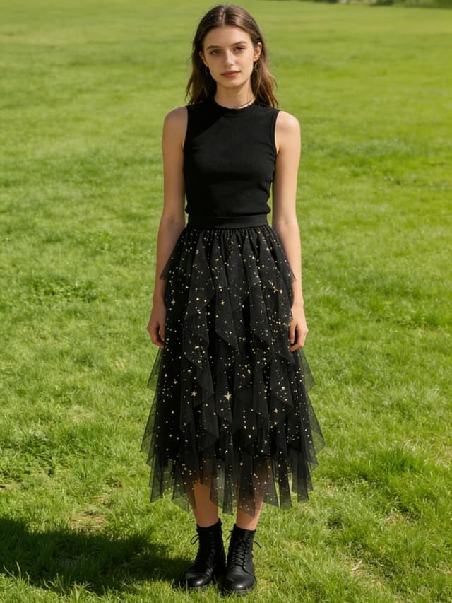 Thumbnail 3 de Girstunm Tüll Rock Midi 34 Inch