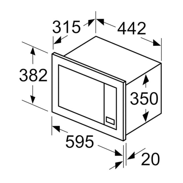 Detalle de Bosch BEL623MS3 microondas integrable 20 litros