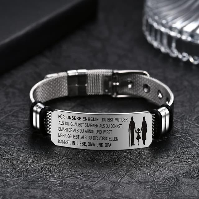 Thumbnail 6 de YOTHIWAD personalisiertes Armband für Enkelin/Enkel mit Gravur aus 316L-Edelstahl