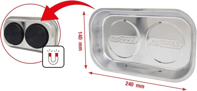 Detalle 2 de KS Tools vassoio magnetico 140 x 240 mm