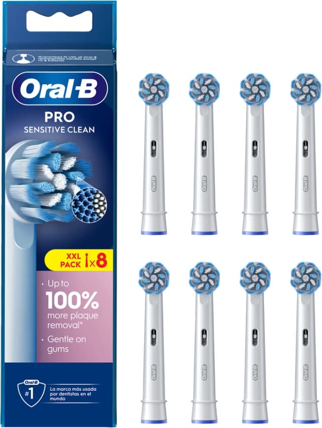 Detalle 2 de Oral‑B Pro Sensitive Clean Weiß (8 Stück) 🦷