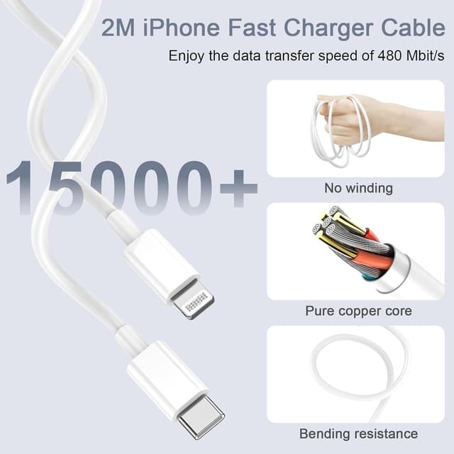 Thumbnail 4 de LCOGPDOY iPhone Fast Charger 2Pack