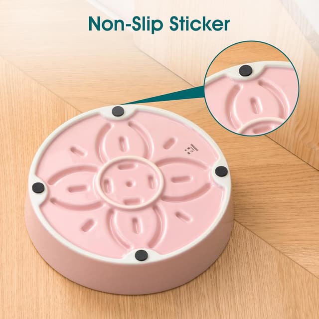 Detalle 2 de Hundenapf Keramik von vancasso (MSGW) Slow-Feeder: Puzzle-Blumenlabyrinth in Pink, 1,5 Tassen