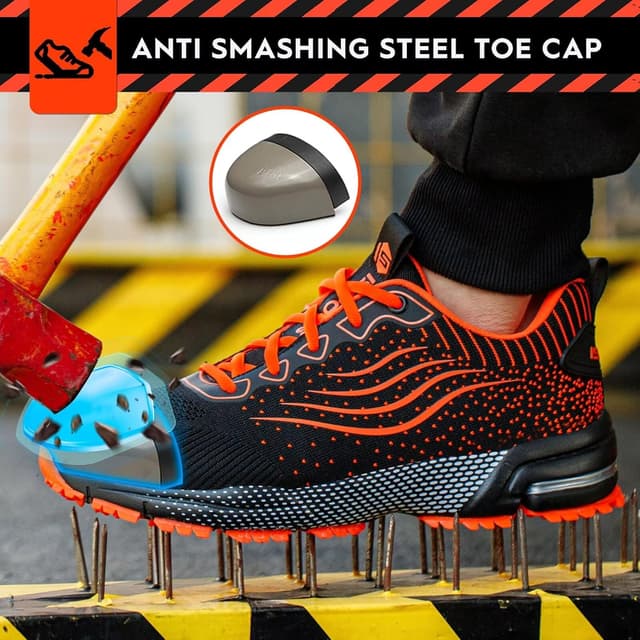 Detalle de Scarpe antinfortunistiche con punta in acciaio e tomaia in mesh traspirante (uomo/donna) per cantiere