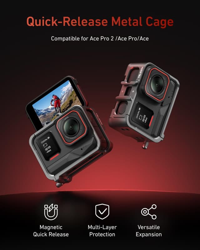 Detalle 2 de Insta360 Ace protective frame cage with quick release