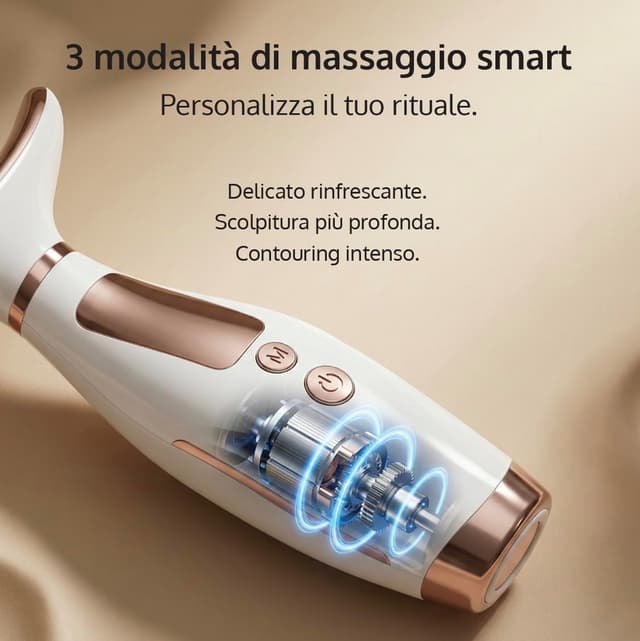 Detalle de Massaggiatore Viso Angelite con LED, calore e vibrazione per lifting e rassodare