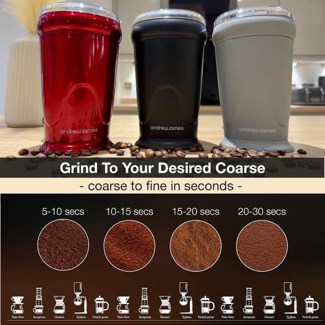 Thumbnail 3 de Andrew James Electric Coffee Grinder 70g