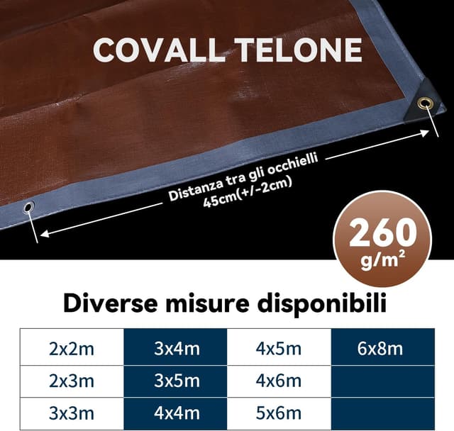 Detalle 1 de Covall telo telone impermeabile 3x5 m