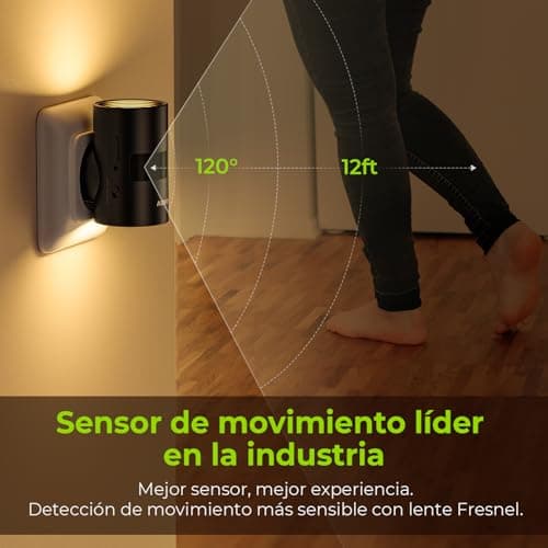 Detalle 1 de AUVON lámpara de noche con sensor 90°