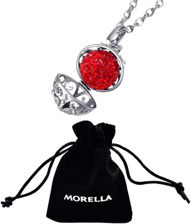 Detalle de Catenina donna in acciaio inox da 70 cm con ciondolo ornamentale e sfera Ø 16 mm