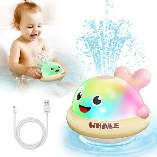 Detalle de Baby Bath Toys Water Whale light up
