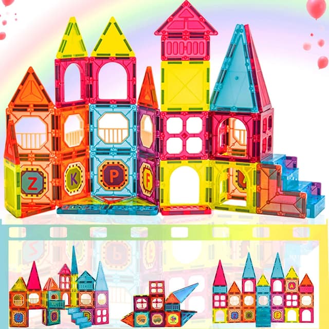 Detalle de Beeyouk Bloques Magnéticos 56 piezas