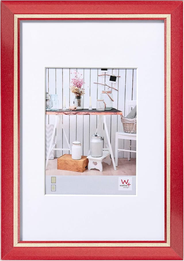 Detalle 2 de Walther Design Cadre photo Bleu 15 x 20 cm avec passe-partout EL520L