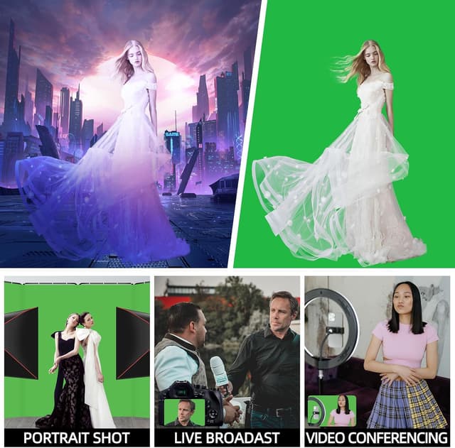 Detalle 1 de Green Screen chroma key 2,1 x 3 m