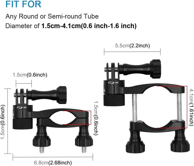 Thumbnail 3 de PULUZ Bike Camera Mount Handlebar Clamp 360°