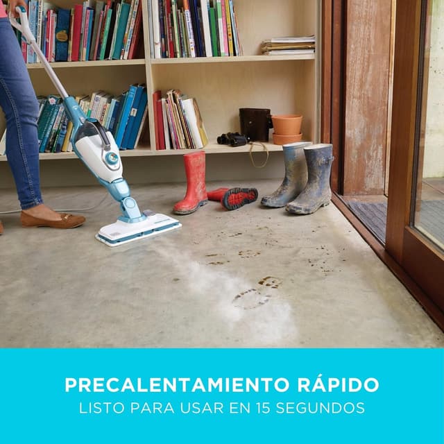 Thumbnail 4 de BLACK+DECKER Mopa a Vapor 1300W, 12 Accesorios, Blanco/Azul 🌬