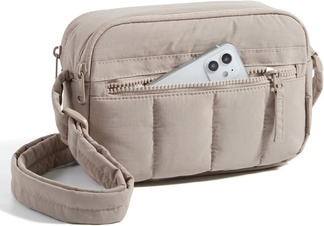 Detalle de bagsmart Women’s Crossbody Bag – puffy quilted travel crossbody with RFID card slots