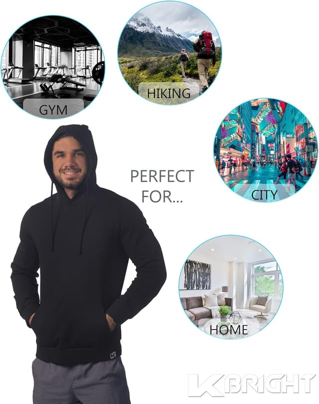 Thumbnail 3 de K-BRIGHT Hoodie Premium Kapuzenpullover Bio-Baumwolle