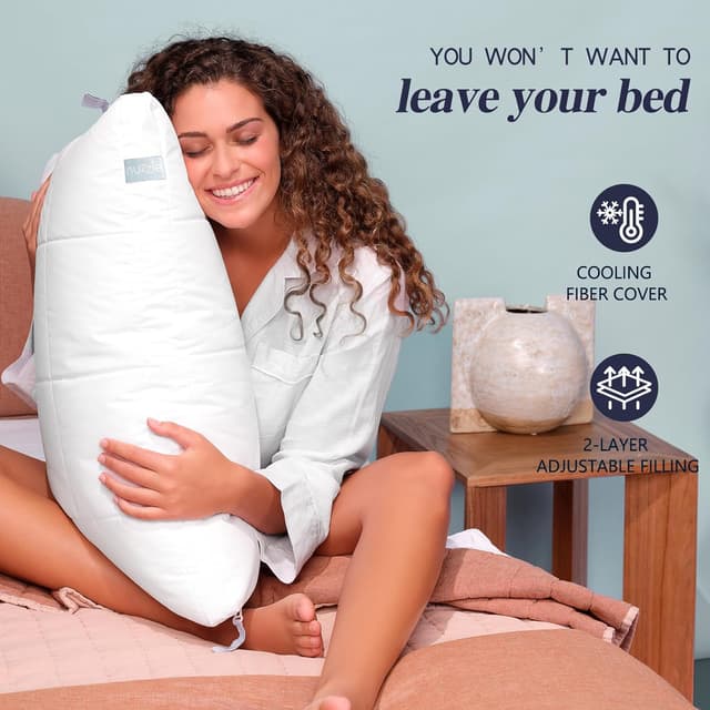 Thumbnail 5 de Nuzzle Adjustable Pillows, 100% Soft & Firm