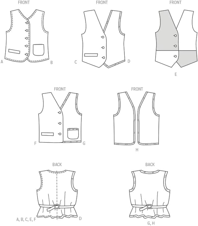 Detalle de McCall's M8442 gilet doublé ⚙