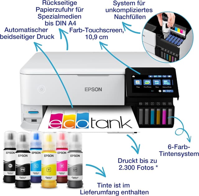 Detalle de EcoTank ET-8500 Drucker DIN A4 đź–¨