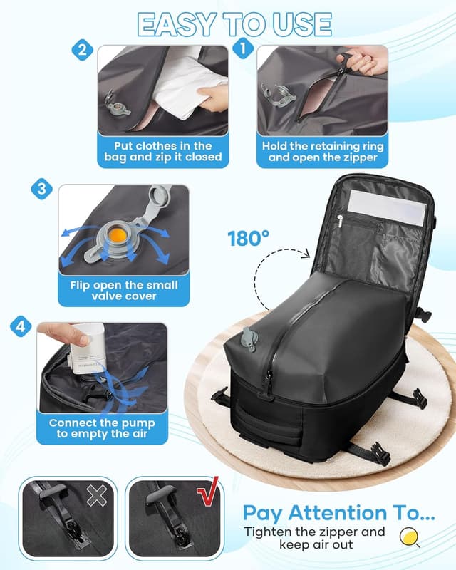 Thumbnail 5 de SZLX Großer Reiserucksack Vakuum 40x30x20