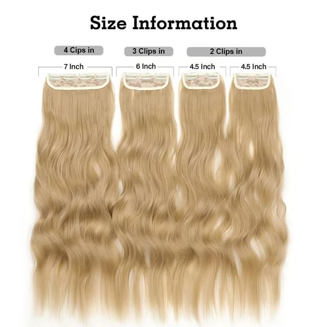 Detalle de Clip-in Haarverlängerung 24 Zoll, 4-teilig