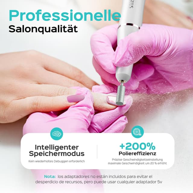 Thumbnail 3 de COSLUS Nagelfräser kabellos mit stufenloser Geschwindigkeitsregelung für Gelnägel ⚙