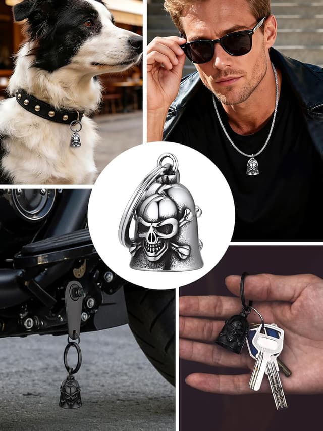 Detalle 2 de Bandmax Motorrad Glocke Schlüsselanhänger 61,7 mm