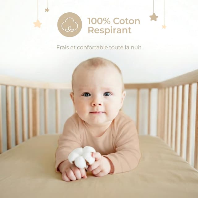 Detalle de Dreamzie Drap housse 60x120, lot de 2